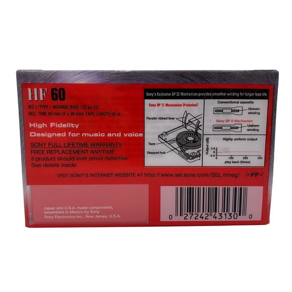 Lot of 4 Sony Hi-Fi Audio Cassette Tapes 3 60-Minute & 1 90-Minute New Sealed - Picture 3 of 3